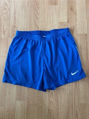 Nike Dri-fit Royal Blue Athletic Shorts with Drawstring Waist